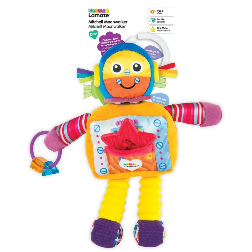 Lamaze Robot Mitchell Moonwalker Infants' Clip & Play Toy New w/Tag For Baby 0+